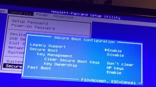 How to disable secure boot for HP computers to upgrade graphic card Windows 8 [upl. by Ibur]