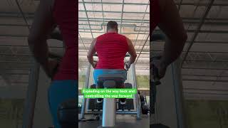 Seated Row for upper back bodybuilding exercise gym delts traps fitness [upl. by Felicdad]