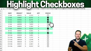 Highlight Cells or Rows with a Checkbox in Excel  2 Methods [upl. by Trebla]