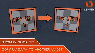 RizomUV Quick Tip Copy UVs To Another UV Set [upl. by Jerroll]