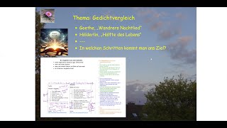 Gedichtvergleich Goethe  Hölderlin  quotWandrers Nachtliedquot  quotHälfte des Lebensquot  So kann es gehen [upl. by Hanser]