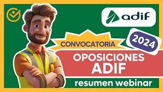 Convocatoria Oposiciones ADIF 2024 [upl. by Aneekal313]