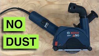 Before you cut WATCH THIS Bosch GA50DC Small Angle Grinder Dust Collection Attachment review [upl. by Friedrich]