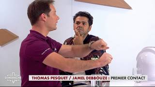 Thomas Pesquet  Jamel Debbouze  premier contact  Clique Dimanche du 1012  CANAL [upl. by Cagle]