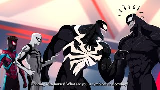 Insomniac Venom and Miles Morales and Antivenom Reacts to Venomquot The Last Dancequot Movie trailer [upl. by Jepson]