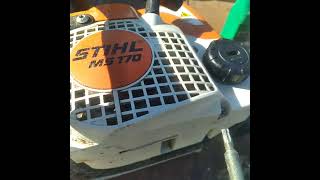 Where to put gas and bar oil in chainsaw [upl. by Inez]