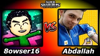 8owser16 Vs Abdallah Smash Ultimate Style [upl. by Nileek]