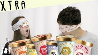 Blind Halo Top Taste Test  XTRA Sean amp Kaycee [upl. by Rolo976]