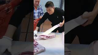 Father wanted a special part knife butcher meat meatcutter asmr [upl. by Ellerrad]