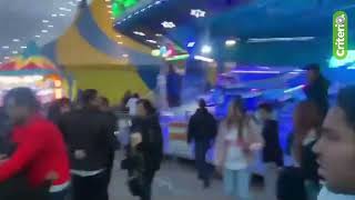 Momento del accidente en un juego de la Feria San Francisco Pachuca 2024 [upl. by Walburga]