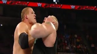 Kane Chokeslams Brock Lesnar 3 Times 2003  2015 [upl. by Rahs]