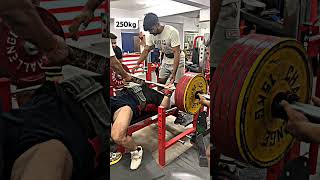 250 kg Bench press Rep whats up for powerlifting online coaching 9654055243 [upl. by Rocco]