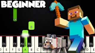 Sweden  Minecraft  BEGINNER PIANO TUTORIAL  SHEET MUSIC by Betacustic [upl. by Sonja]