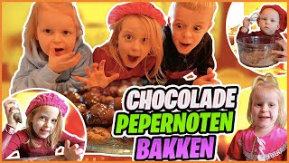 CHOCOLADE PEPERNOTEN BAKKEN MET DE KiDS 😋  Bellinga Vlog 2658 [upl. by Paucker460]