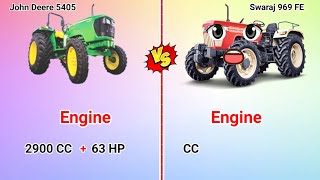 John Deere 5405 VS Swaraj 969 FE  John Deere Vs Swaraj Tractor Comparison Video [upl. by Clava]