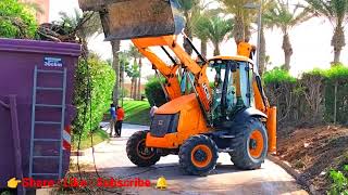 New JCB 3cx loading waste garden material in container New JCB 2023 model uae GurnamOrganicFresh [upl. by Erdnoid877]