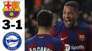 Alaves vs Barcelona 13 2024 LaLiga  Match Highlights [upl. by Inesita]