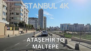 Istanbul 4K Drive from Ataşehir to Maltepe – Turkey 4K Drive and Sightseeing Video [upl. by Graehme65]