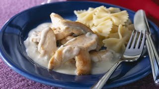 Recette  Emincé de poulet à la crème [upl. by Ivey471]