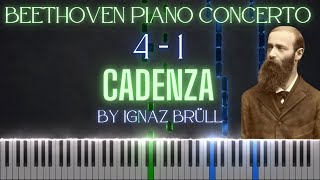 Ignaz Brüll Cadenza For Beethovens Piano Concerto No 4 Op 58 Movement 1 [upl. by Bordy712]