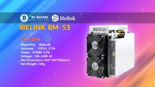 iBeLink BMS3 19Ths 3100W Siacoin Miner Setup [upl. by Quinton]