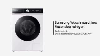 Samsung Waschmaschine Flusensieb reinigen [upl. by Canale]