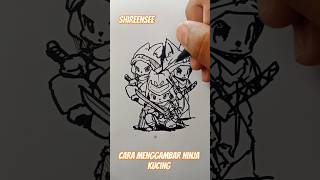 cara menggambar ninja kocheng oren fypshorts fyp ninja trending trendingshorts [upl. by Euqinommod]