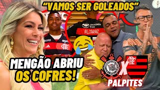 PALPITES Jogo Aberto AO VIVO Corinthians x Flamengo quotMengão é MUITO FAVORITOquot Neto se RENDE ao Fla [upl. by Aeslehc232]