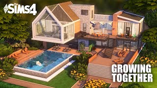 Sims 4 OVERHANG MANSION GROWING TOGETHER No CC  Kate Emerald [upl. by Dieterich989]