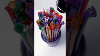 The way the straws melt in unison delights your eyeballs satisfying oddlysatisfying melting [upl. by Jacintha316]