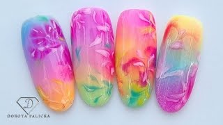 Quick and easy nail art with Blooming gel Camera man trying his first nail art 🤗 [upl. by Odnumde]