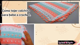 Como tejer colchita para bebé a crochet crochet tejido fácil moda [upl. by Uriel]