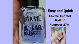 Lakme Nail Enamel Remover ReviewQuick amp Easy Nail Polish Remover for Perfect Nails💅27ml [upl. by Dyoll]