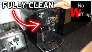 Fully Cleaning Delonghi Magnifica S Coffee Machine Maker  How to clean and maintain [upl. by Malynda]