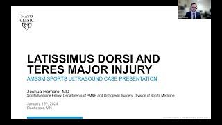 Latissimus Dorsi and Teres Major Injury with Dr Joshua Romero  AMSSM Sports US Case Presentation [upl. by Trilley]