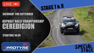 LIVE Rally Ceredigion 2023  Stage 7 amp 8  Protyre Motorsport UK Asphalt Rally Championship [upl. by Birck696]