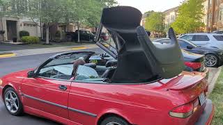 2001 Saab 93 Viggen Convertible top operation [upl. by Odin90]