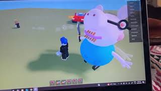 Escaping killer Dady pig 🐷 in Roblox [upl. by Sollows]