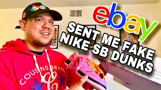 eBay Sent me FAKE UA BOOTLEG Nike SB Dunk Sneakers sneakerhead [upl. by Flannery776]