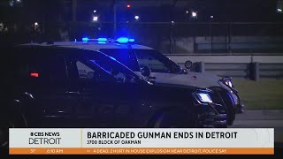 Barricaded gunman situation ends in Detroit [upl. by Ayanahs]