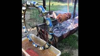 The Furphy Wheel water powered spit roast [upl. by Vannie948]