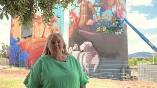 Australian silo art trail expands to Quirindi with mural and innovative light show [upl. by Briana]