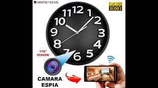 PRIMETECHS Reloj espía con cámara de 1080p audio batería LookCam Angulo 100° Pila [upl. by Dazhahs]