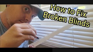 How to Fix Vinyl Window Blinds [upl. by Suhsoj]