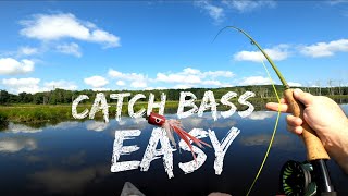 Fly Fishing for Bass with Popper Fly Patterns  Topwater Excitement [upl. by Ydnarb565]