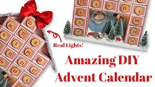 Make This Amazing DIY Advent Calendar with Real Lights [upl. by Ludlow845]