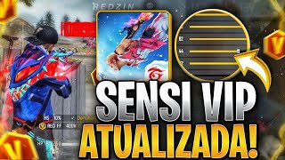 SENSI VIP ATUALIZADA🤪🔥 A MELHOR SENSIBILIDADE PARA SUBIR CAPA NA NOVA ATUALIZAÇÃO DO FREE FIRE [upl. by Yessydo]