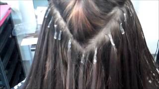 Learn how to apply Pre bonded hair extensions full head [upl. by Ahsinna]