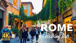 Rome Italy 4K UHD  Colosseum to Trastevere Walking Tour 4K Ultra HD [upl. by Odelia]