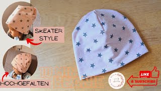 10 min Beanie nähen ✂ OHNE SCHNITTMUSTER ✂ nähen für Anfänger [upl. by Ahseela17]